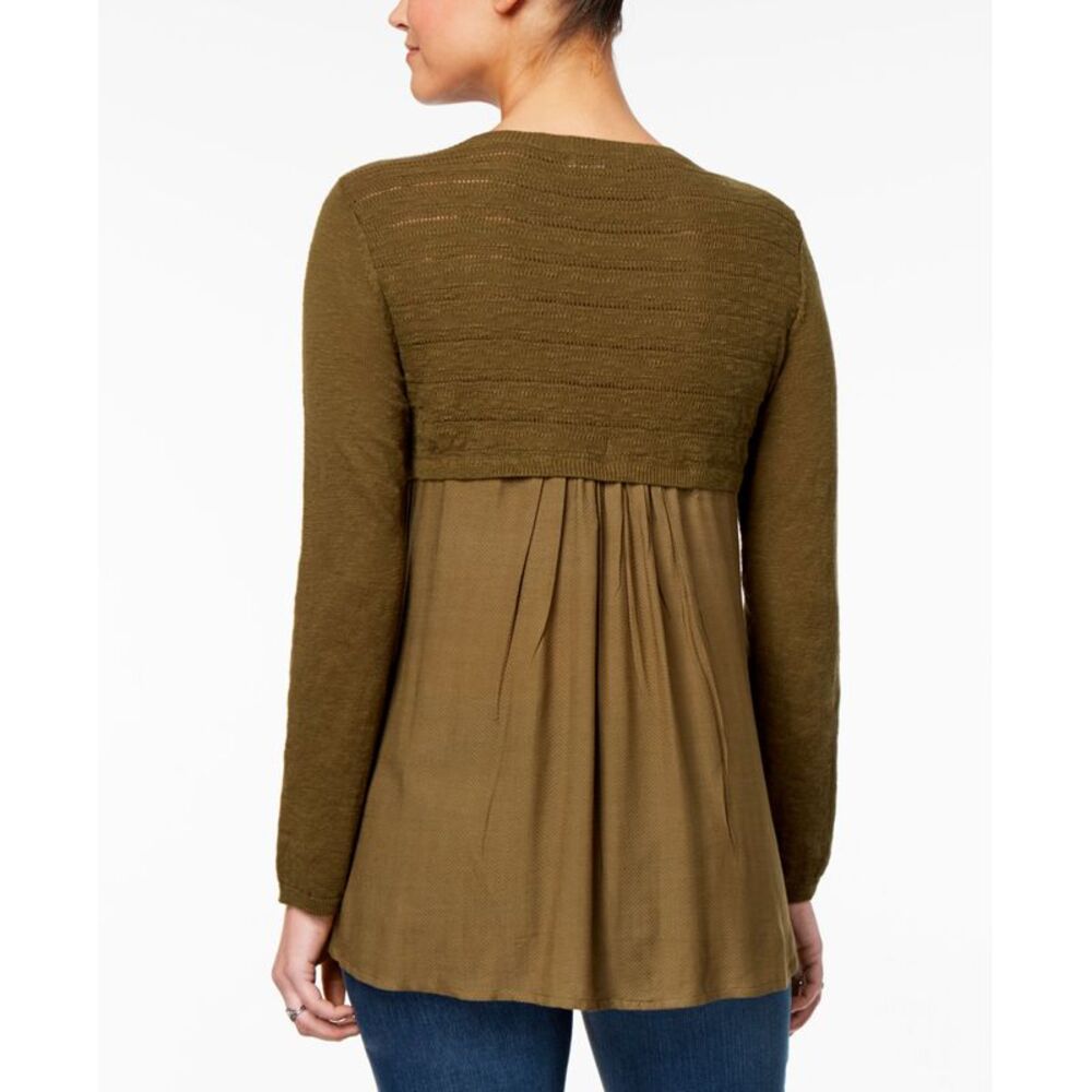 Style & Co High Low Contrast Sweater